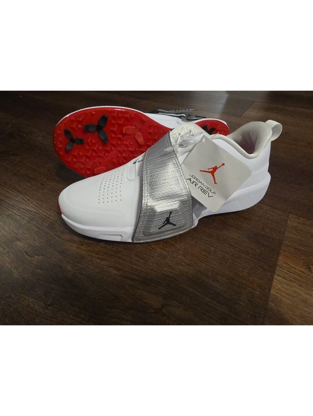 Size 8.5 Jordan Air Rev White Metallic Silver Men's FV6338-100